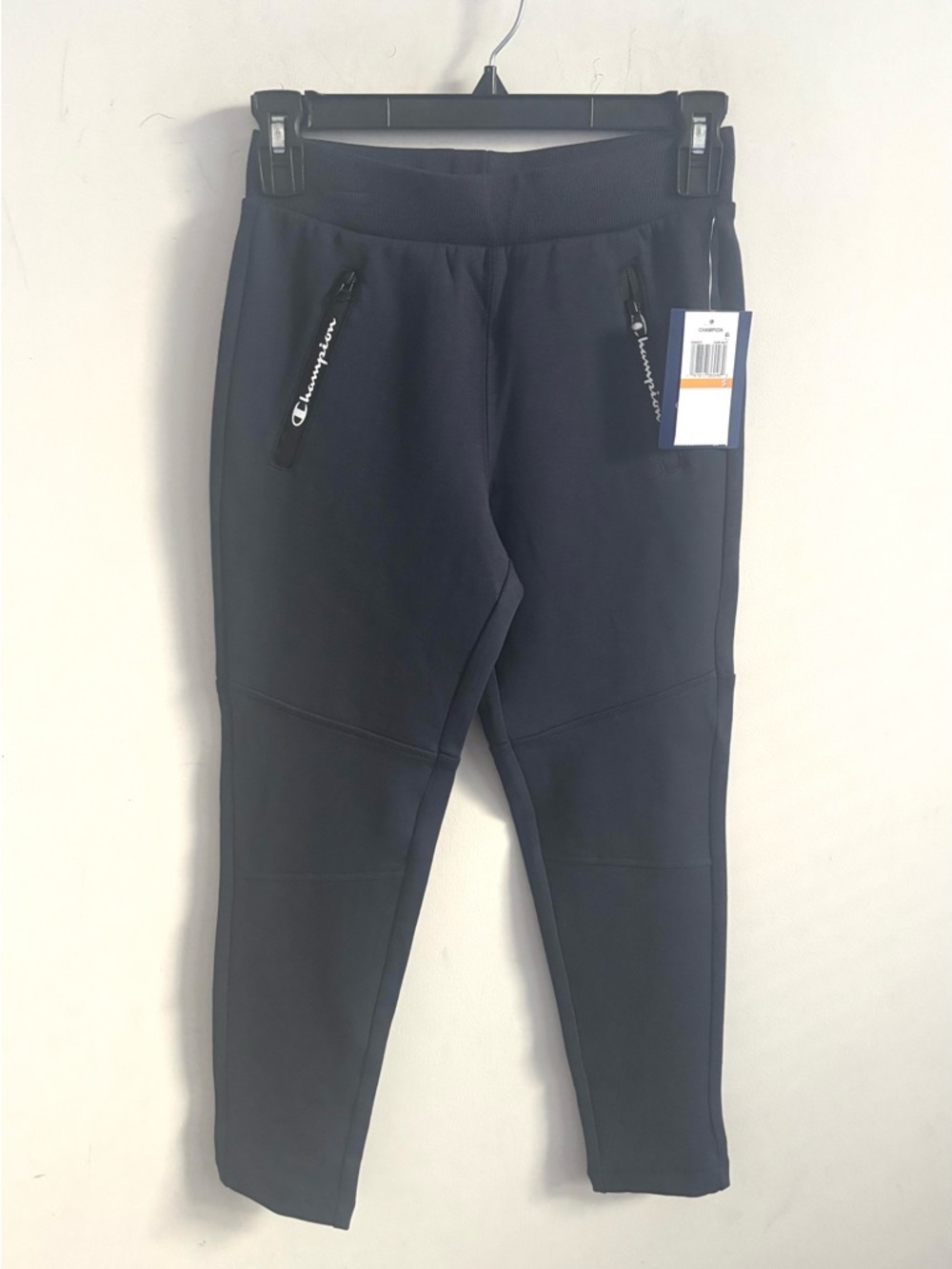 Champions Boy Logo Jogger Pants Navy Small (8) Athletic Pull On Elastic Waist